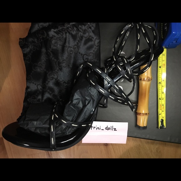 GUCCI x Tom Ford NWT VERY RARE VINTAGE BAMBOO HEEL SANDALS💕Size 8 1/2 NEW IN BOX - Picture 8 of 13